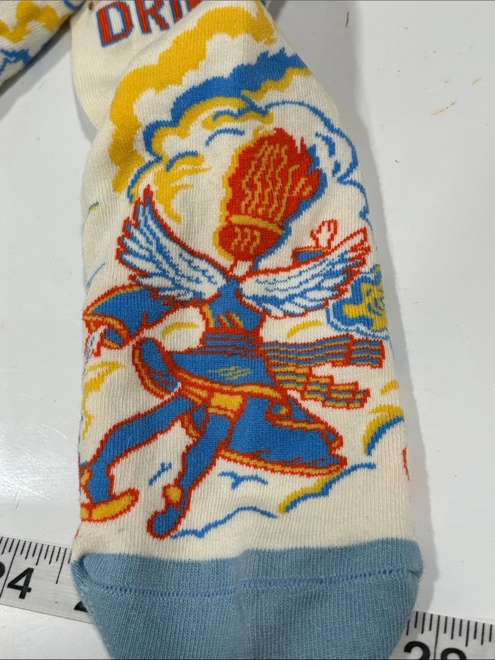 Primitives by Katy  'I Think My Guardian Angel Drinks' Crew Socks NWT